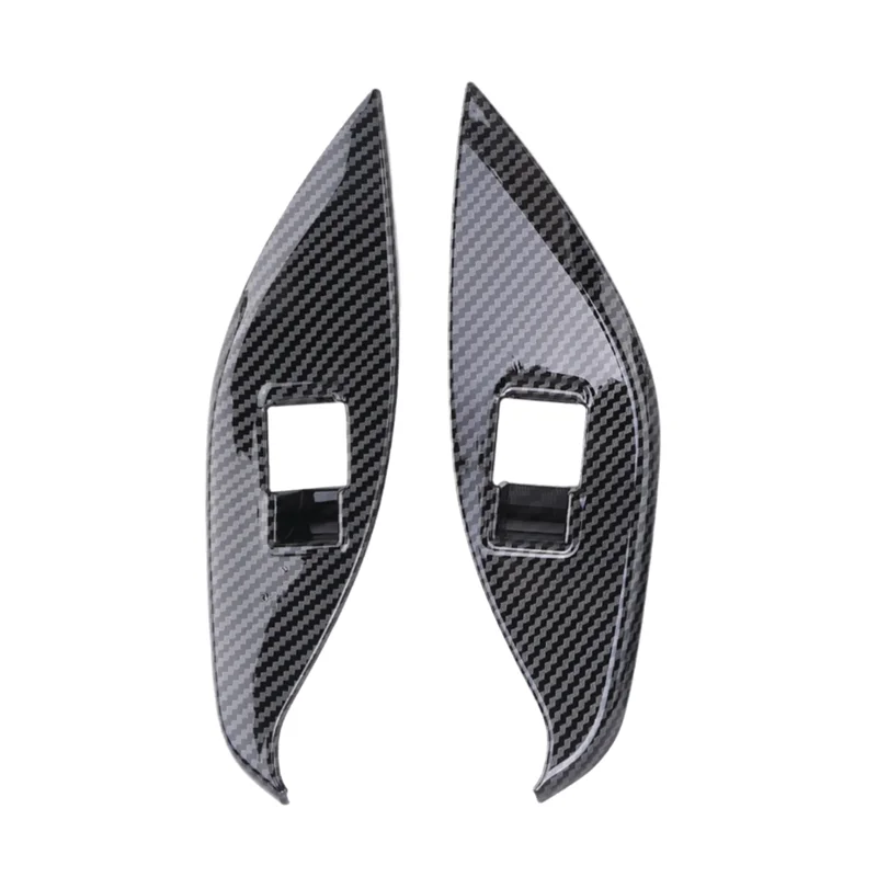 

A90Q-ABS Window Glass Lift Button Switch Cover Trim Sticker ABS Carbon Fiber Door Armrest RHD For Toyota Voxy 2022