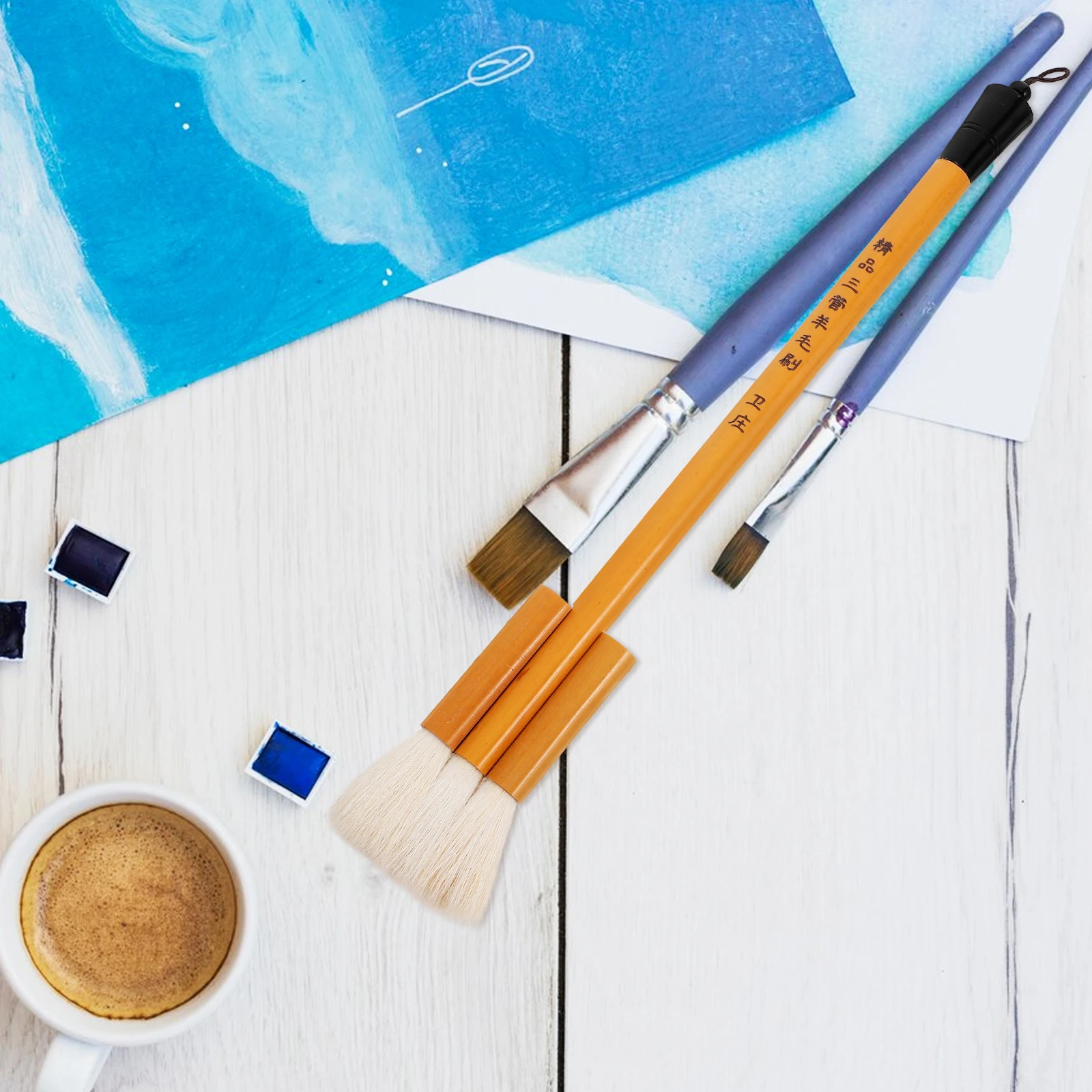 

Wool Brush Household Art Professional Color Portable Paint Water Brushes for Walls Minature Ergonomic Painting Multifunction