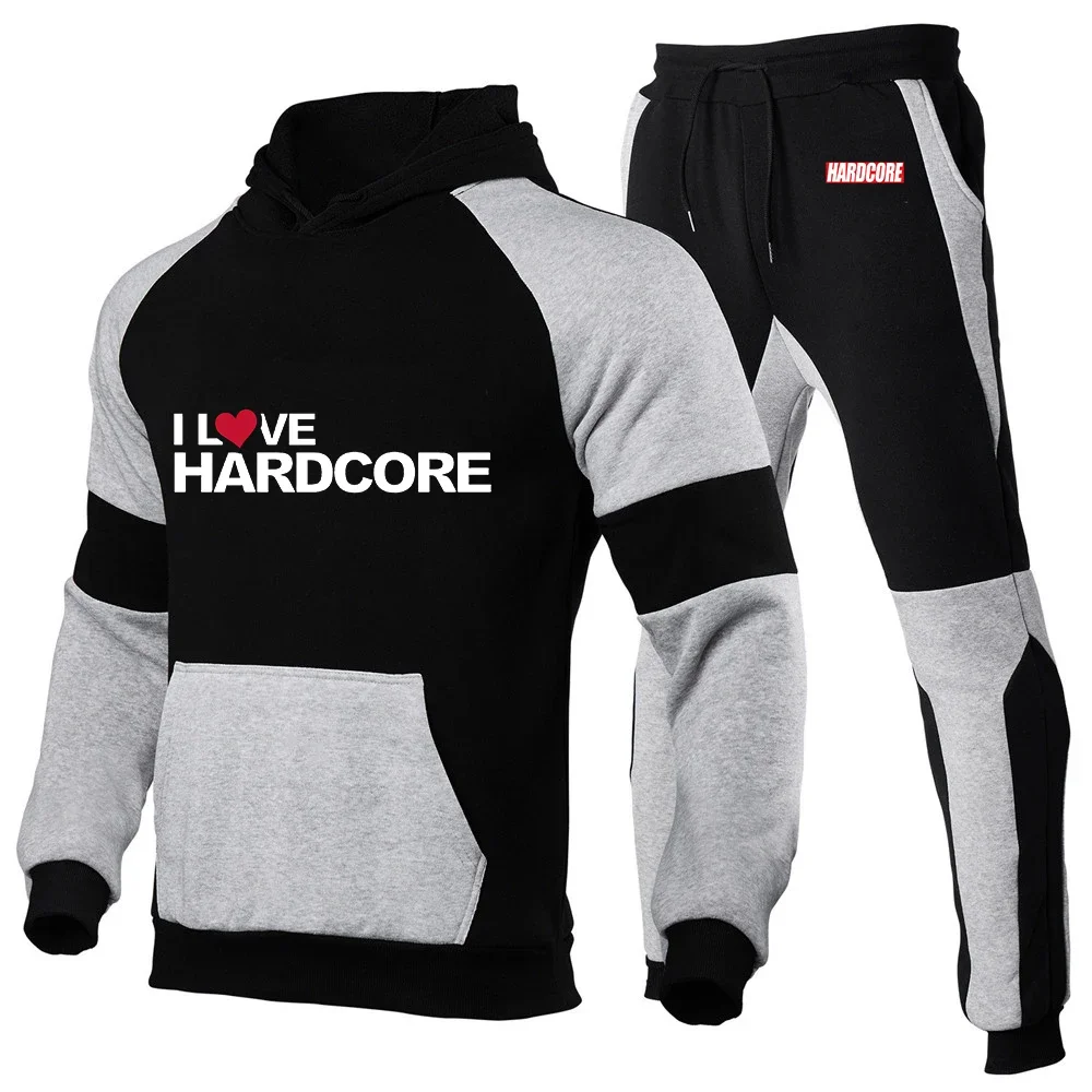 2024 New Hardcore Men's Sets Zip Hoodie+Pants Set Spring and Autumn Fashion Sports Brand Men's Casual Jogging Sportswear Suit