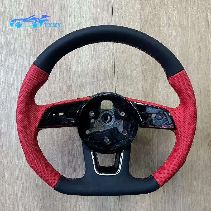 

Для Audi A3/S3/8V, A4/S4/B9, A5/S5/B9, Q2 красная кожа, модификация спортивного руля с плоским дном