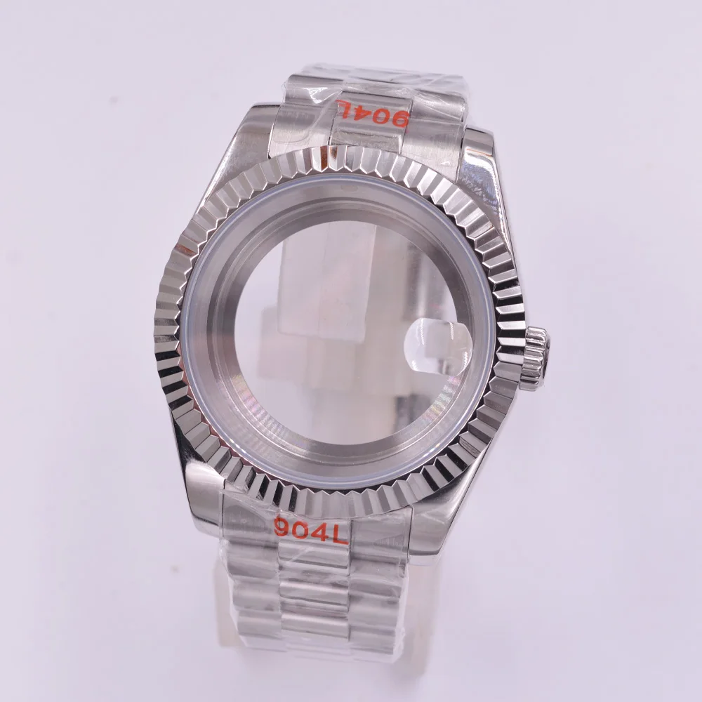 

36mm/39mm Silver Watch Case Fits NH35 NH36 ETA 2836 2824 PT5000Miyota 8205 8215 821A DG2813 Movement Sapphire glass