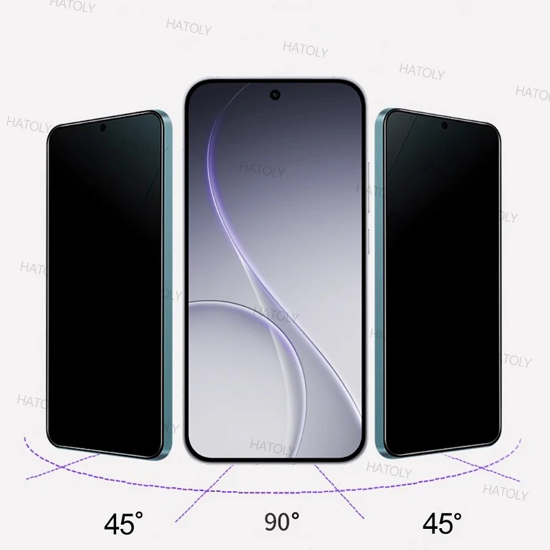 2/4 قطعة واقي للشاشة الخصوصية ل oppo Reno15 Pro الصين مكافحة التجسس الهاتف الزجاج oppo Reno15 Pro الخصوصية الزجاج المقسى Reno15 Pro