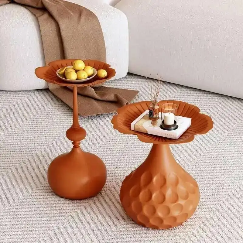 غرفة نوم الإبداعية غرفة المعيشة المنزل طاولة جانبية معدن الحديد جولة بسيطة تخزين وجبة خفيفة أطباق فاكهه طاولة صغيرة السرير تخزين الجدول