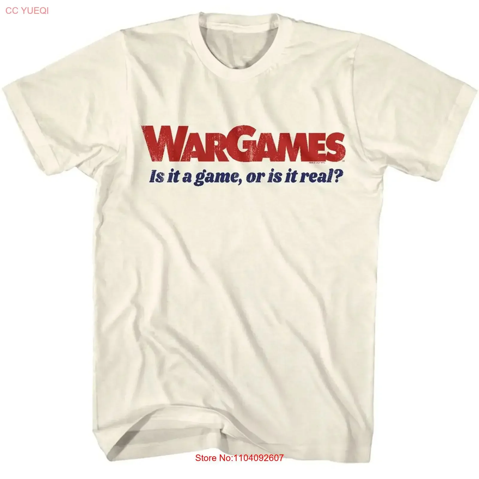 WarGames Is It A Game Natural T Shirt vintage Washed Soft Casual Stretched fashion Top For Everyday Wear Unisex homme