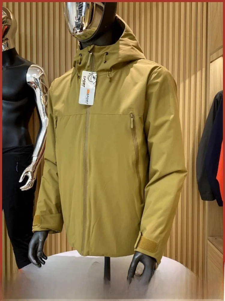 

Peak Outdoor Мужская свободная посадка с капюшоном из хлопка Водонепроницаемая всепогодная морозостойкая осенне-зимняя модная повседневная одежда