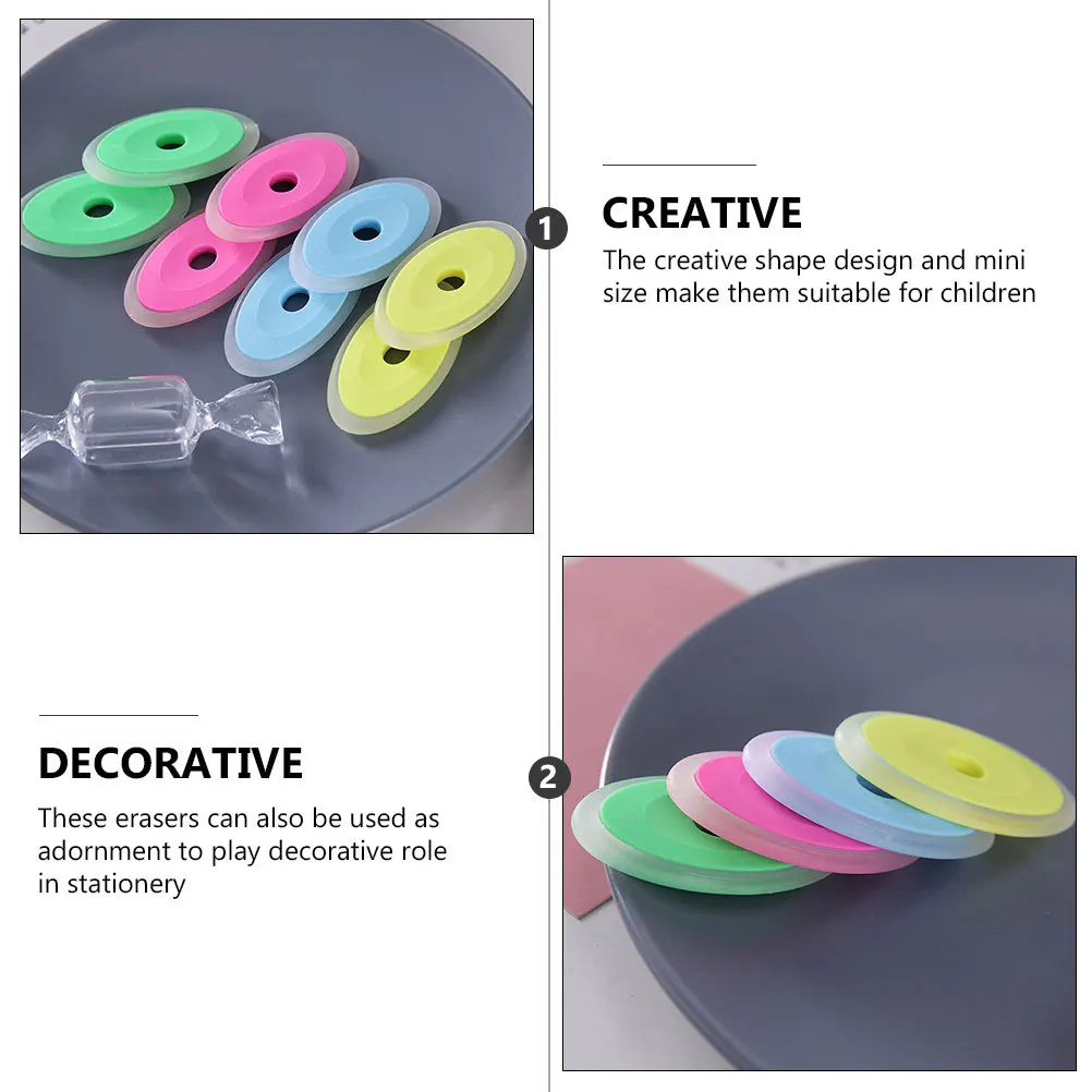 

50Pcs Erasable Pen Erasers Material Made Adornment Decorative Role in Study Life for Kids Erasers for Kids