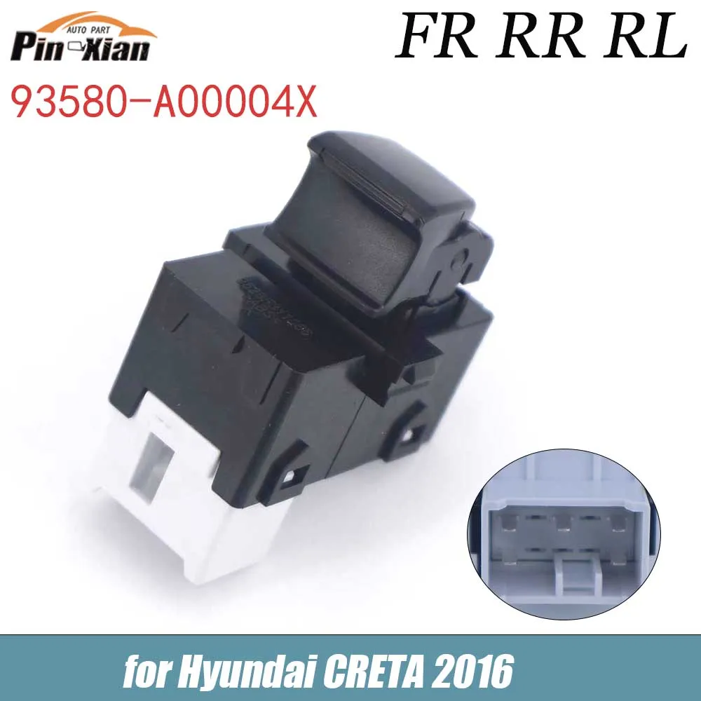

For Hyundai CRETA 2016 93580-A00004X Front Right Rear Left Right Power Window Switch Button Master Window Lifter Control Switch