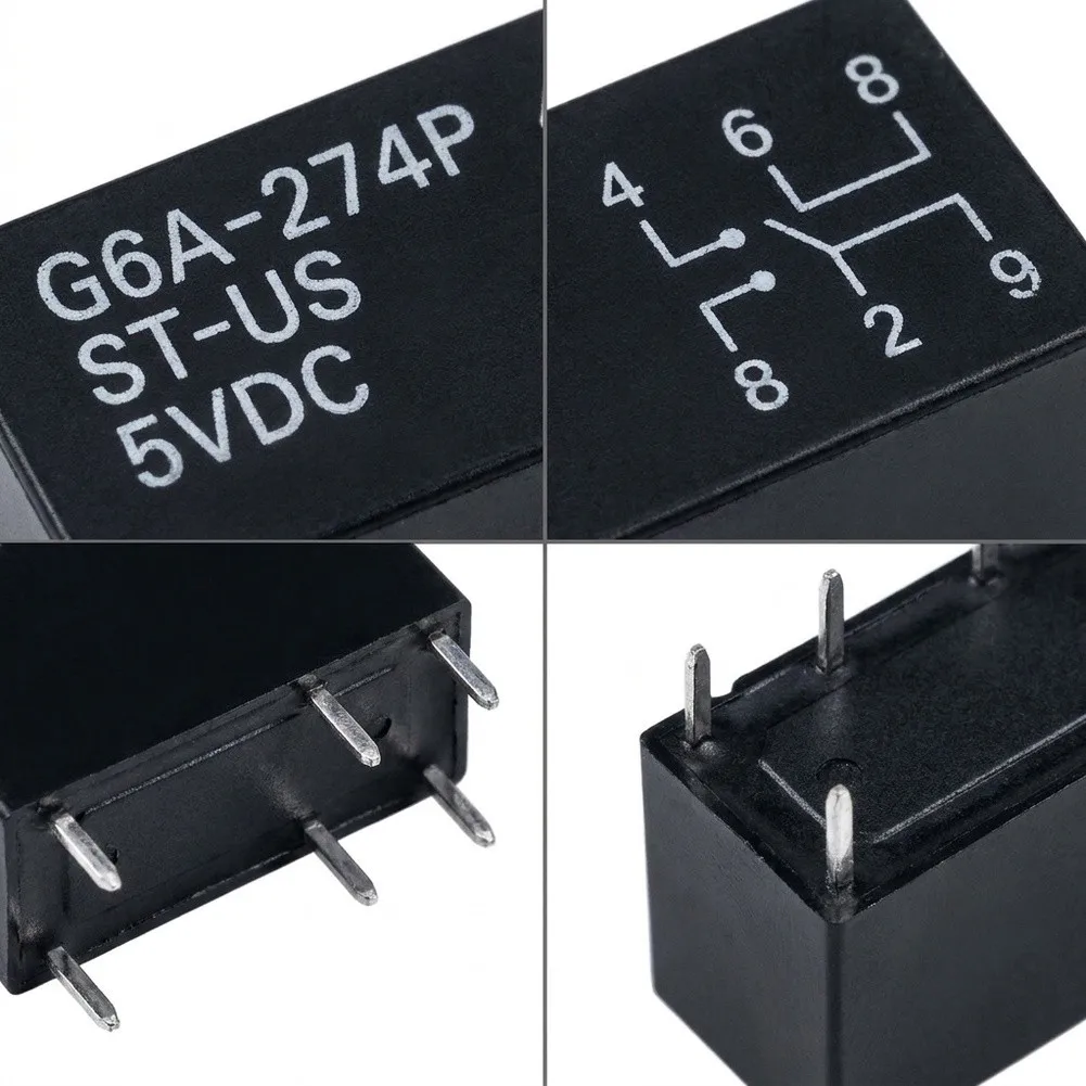 Solid State Switching Board for SSR Use to 32V Input Voltage Range Pin Soldering Mount Black ABS 2.1x1.0x0.8cm