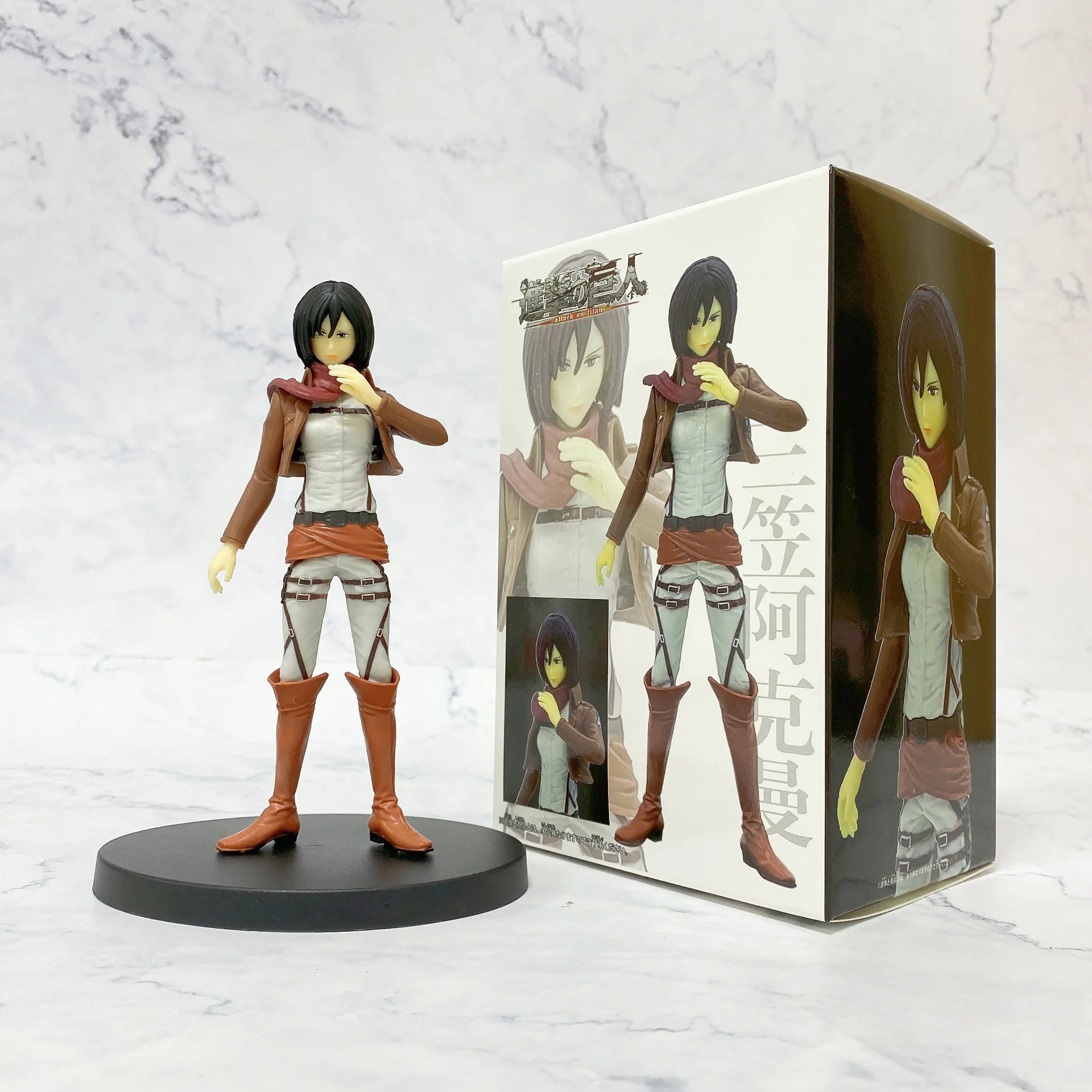 16cm Attack On Titan Mikasa Ackerman Figure Shingeki no Kyojin Female Soldier Anime Dolls Model