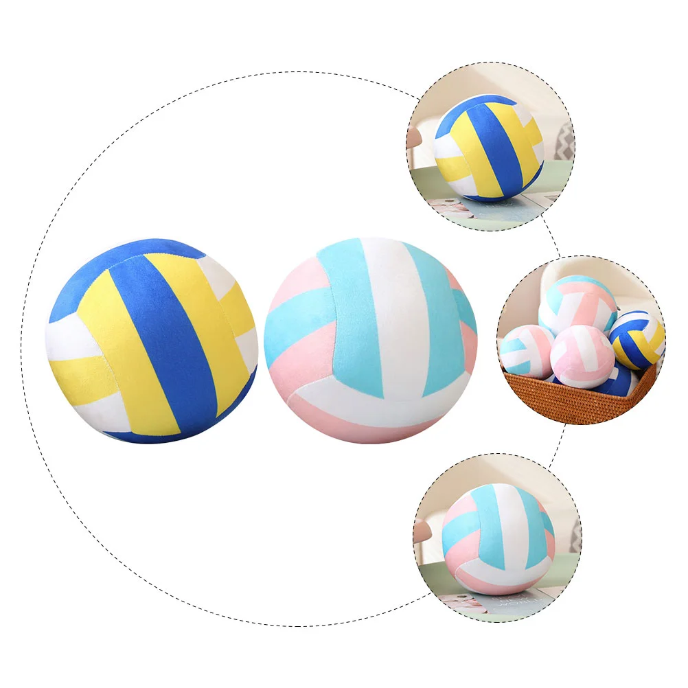 2 Pcs Volleyball Plush Toy Girl Soccer Gifts Party Favors Soft Balls Girls Teen Stuff for Lovers Sports Decor Bedroom