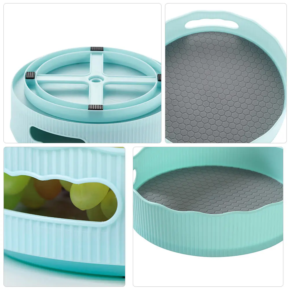

1pc Small Size Color Seasoning Box Non-slip Material Multi-function Kitchen Shelf Storage Case Fruit Holder Swivel