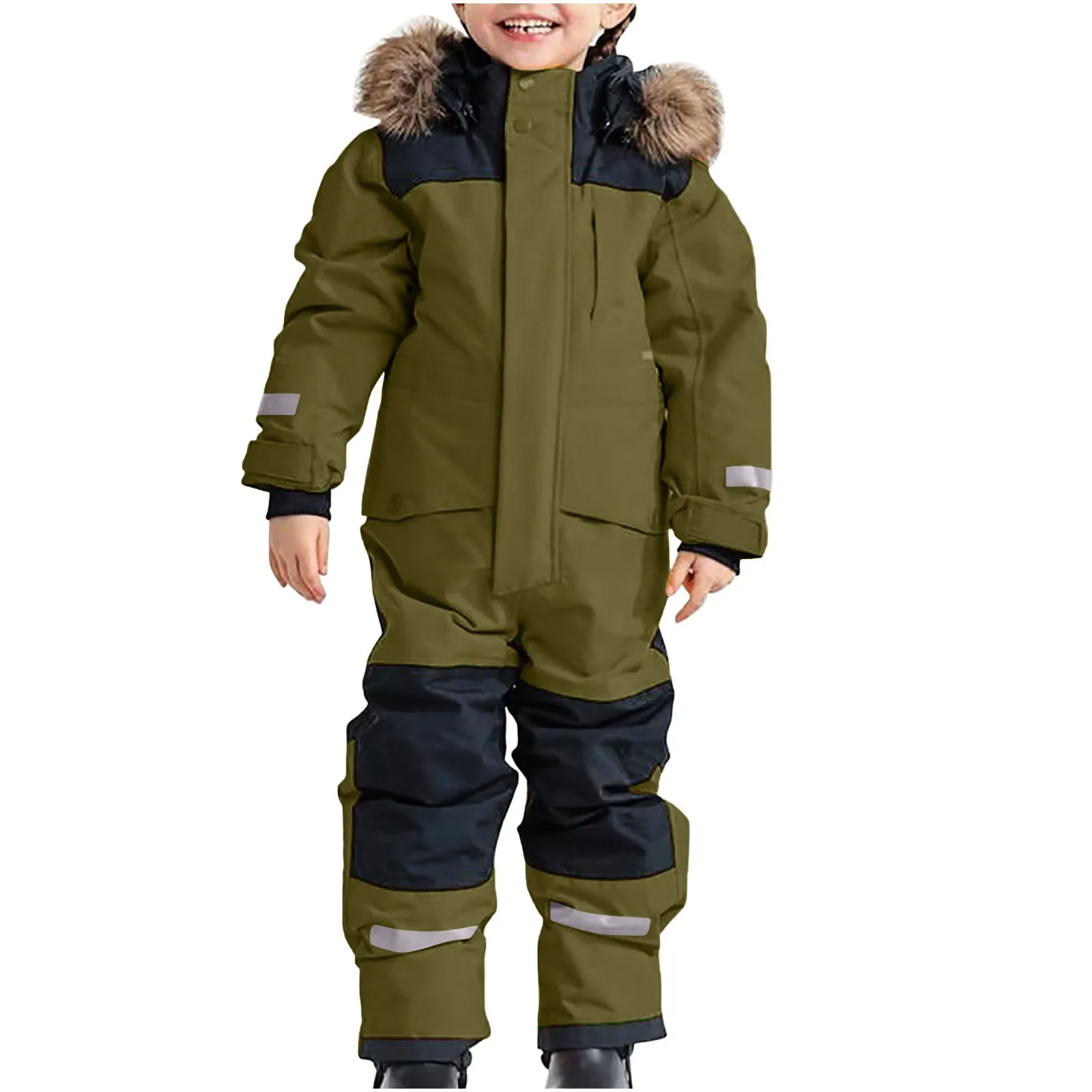 Neuer Winter-Outdoor-Kinder-Skianzug, Kälte- und winddicht, verdickter warmer leuchtender Skianzug für Männer und Frauen. – Detail 18