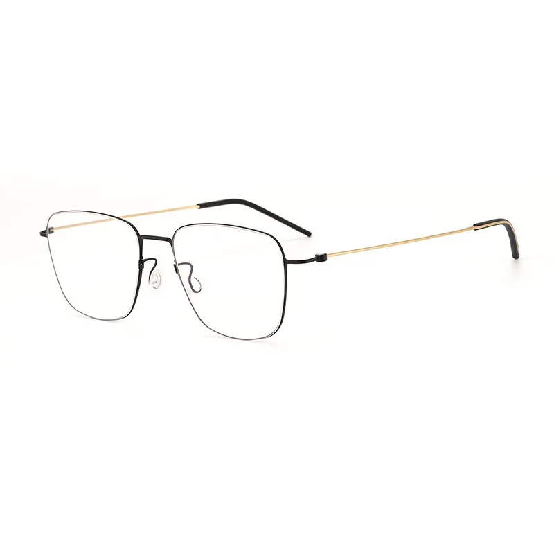 

Ultra-light and ultra-fine pure titanium screwless retro business anti-blue myopia glasses frame