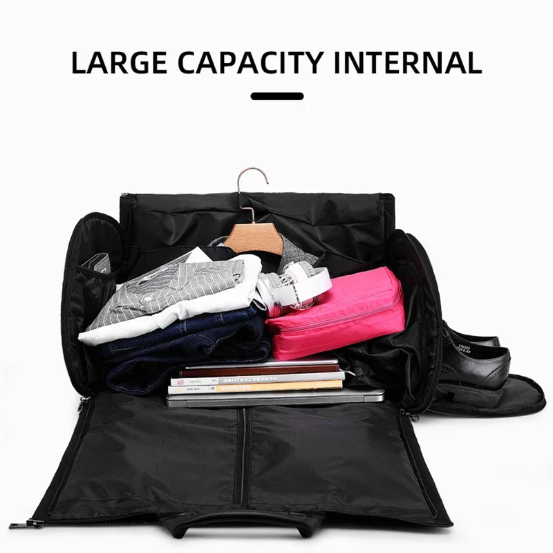 Bolsas de ropa convertibles para viaje, bolsa de lona de gran capacidad con bolsa de zapatos, equipaje de viaje de negocios de fin de semana, XM130