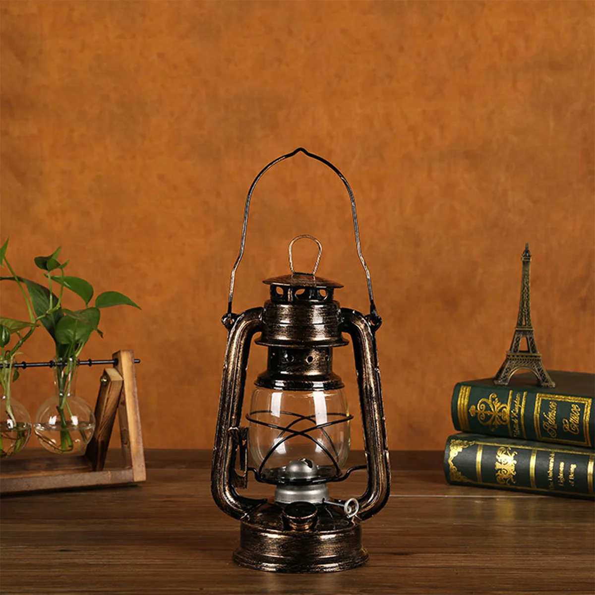 خمر مصباح الحديد المحمولة فانوس معلق للتخييم في الهواء الطلق الإضاءة الزخرفية بار حانة حديقة جو الزيت الرجعية