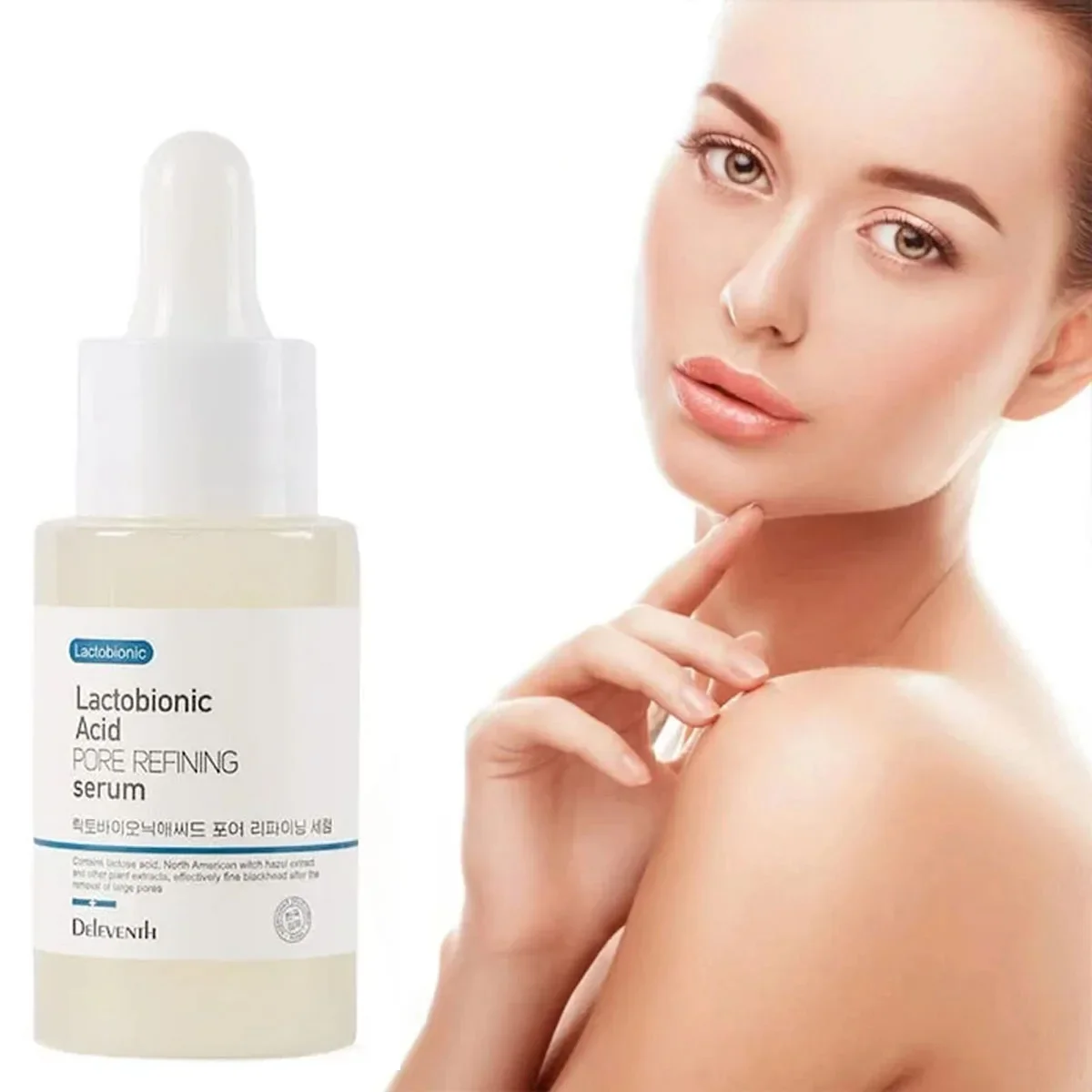 

Lactobionic Acid Pores Shrink Serum Tightening Essence Face Whitening Moisturizing Repairing Facial Liquid Korean Skin Care