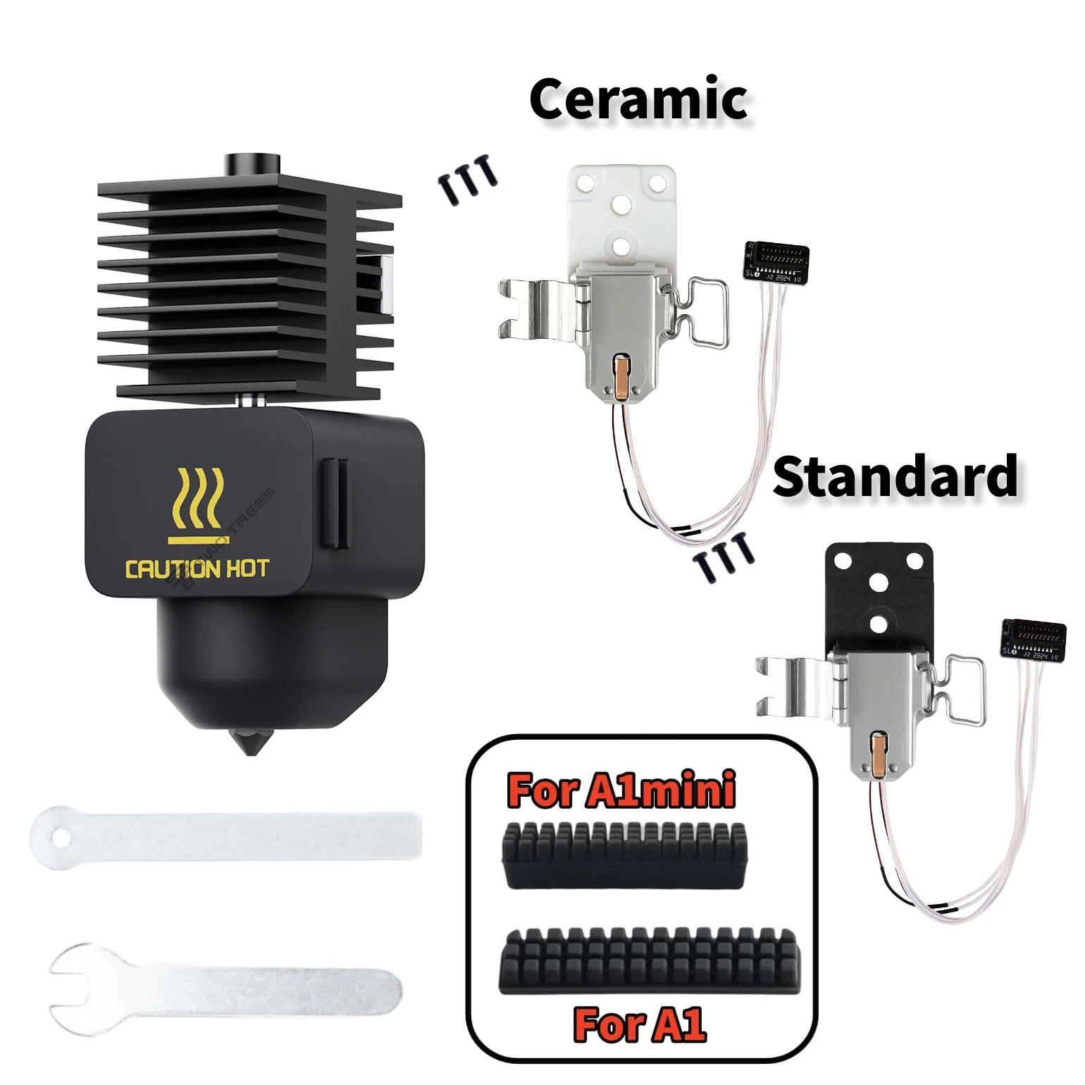 

Hotend For Bambu Lab A1 mini Assembly Hotend Kit 0.2 0.4 0.6 0.8MM Replaceable Nozzle For 3D printer Bamboo Lab A1/A1 mini