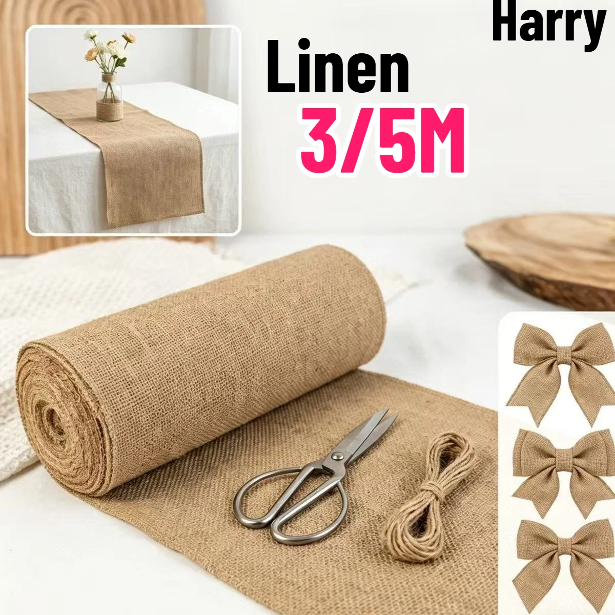 Multi Functional Burlap Winter Tree Antifreeze Packaging and DIY Decorative Fabrics for Wedding Picnic Tablecloths