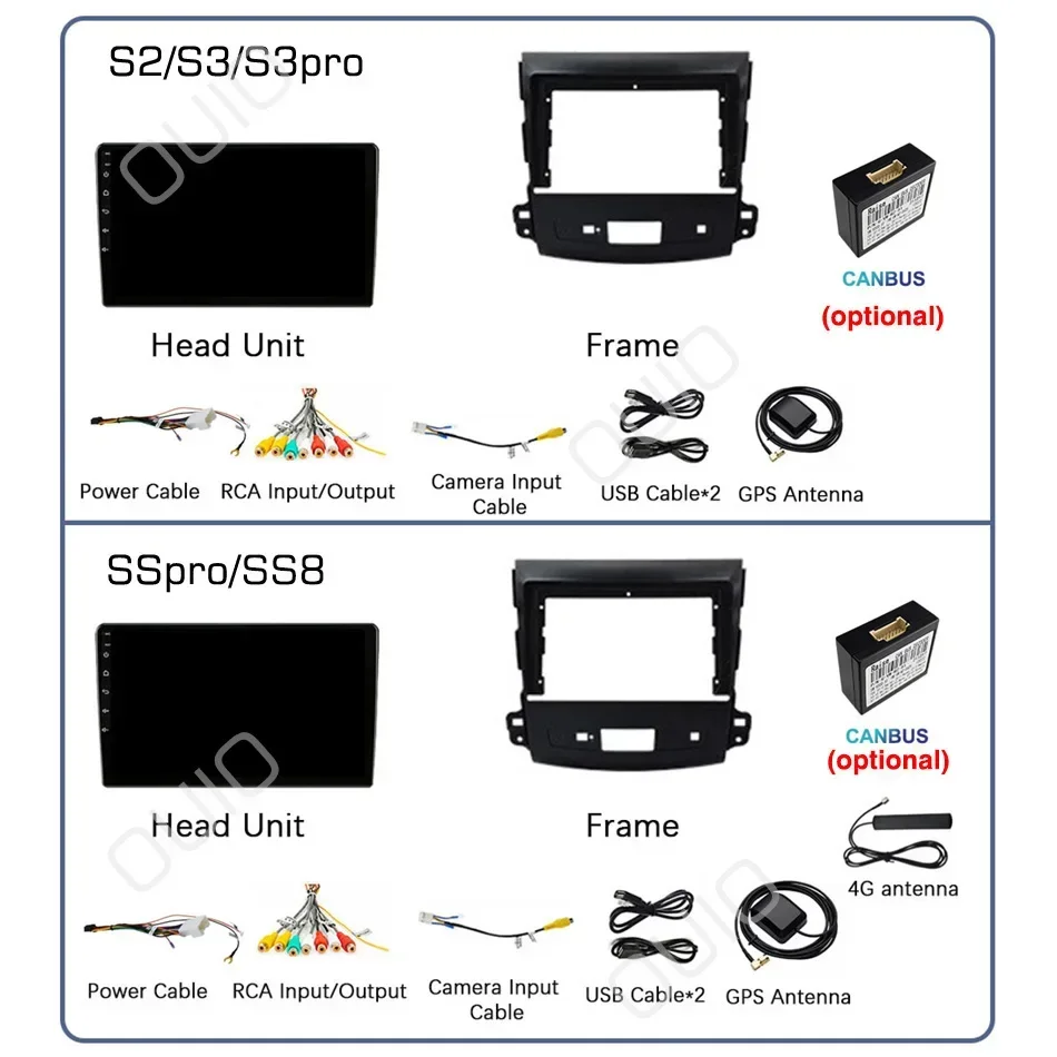 Android13 radio For Mitsubishi Outlander xl 2 2005-2011 For Citroen C-Crosser Car stereo Multimedia Player Carplay Auto GPS Navi