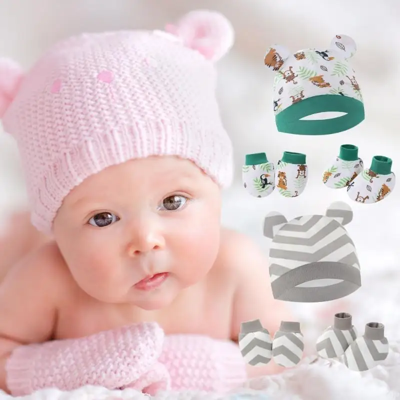 Baby Gloves Hat and Socks Infants Boy Girls Accessories Shower Gift 3 Pieces Set