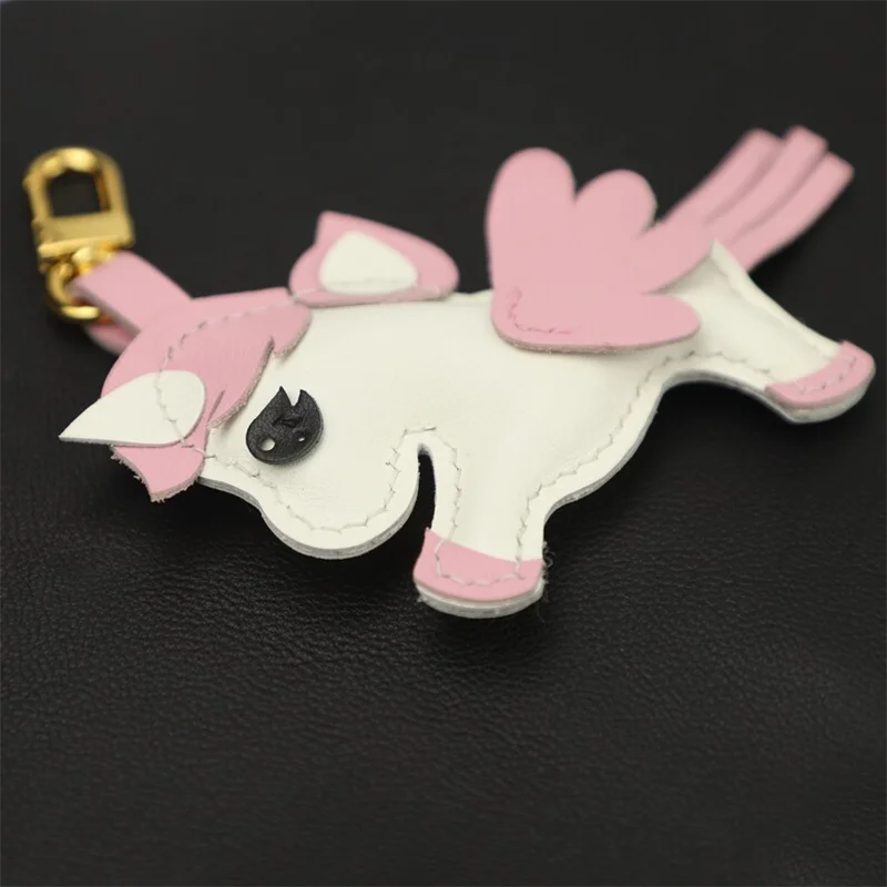 New Design The Sheepskin Leather Robot Unicorn Attack Bag Charm,Handmade the Robot Unicorn Attack Pendant