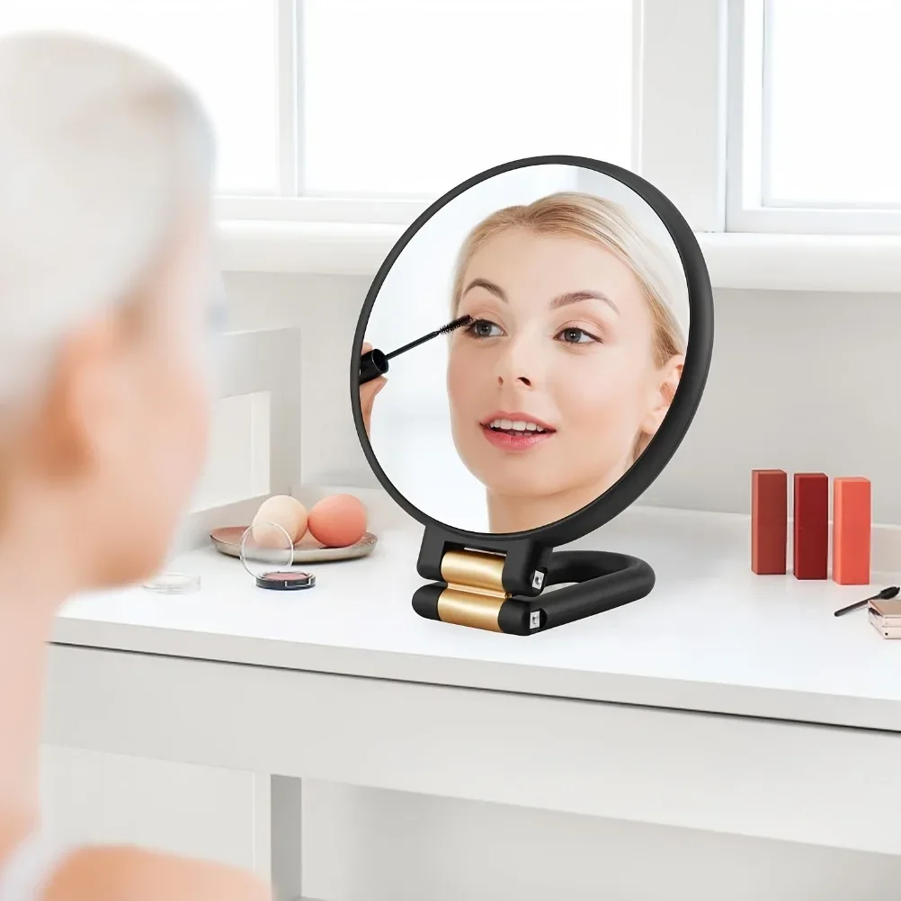 50x Handheld Makeup Mirrors Double Sided 1X/50X Magnification Portable Folding Makeup Mirror for Travel 360° Adjustable Mirror