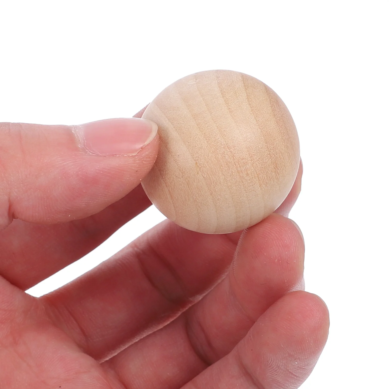 

30 Pcs Jewelry Making Bead Painting Handmade Beads 3cm Round Wood DIY Craft Jewelry Making Smooth Surface Wooden Ball