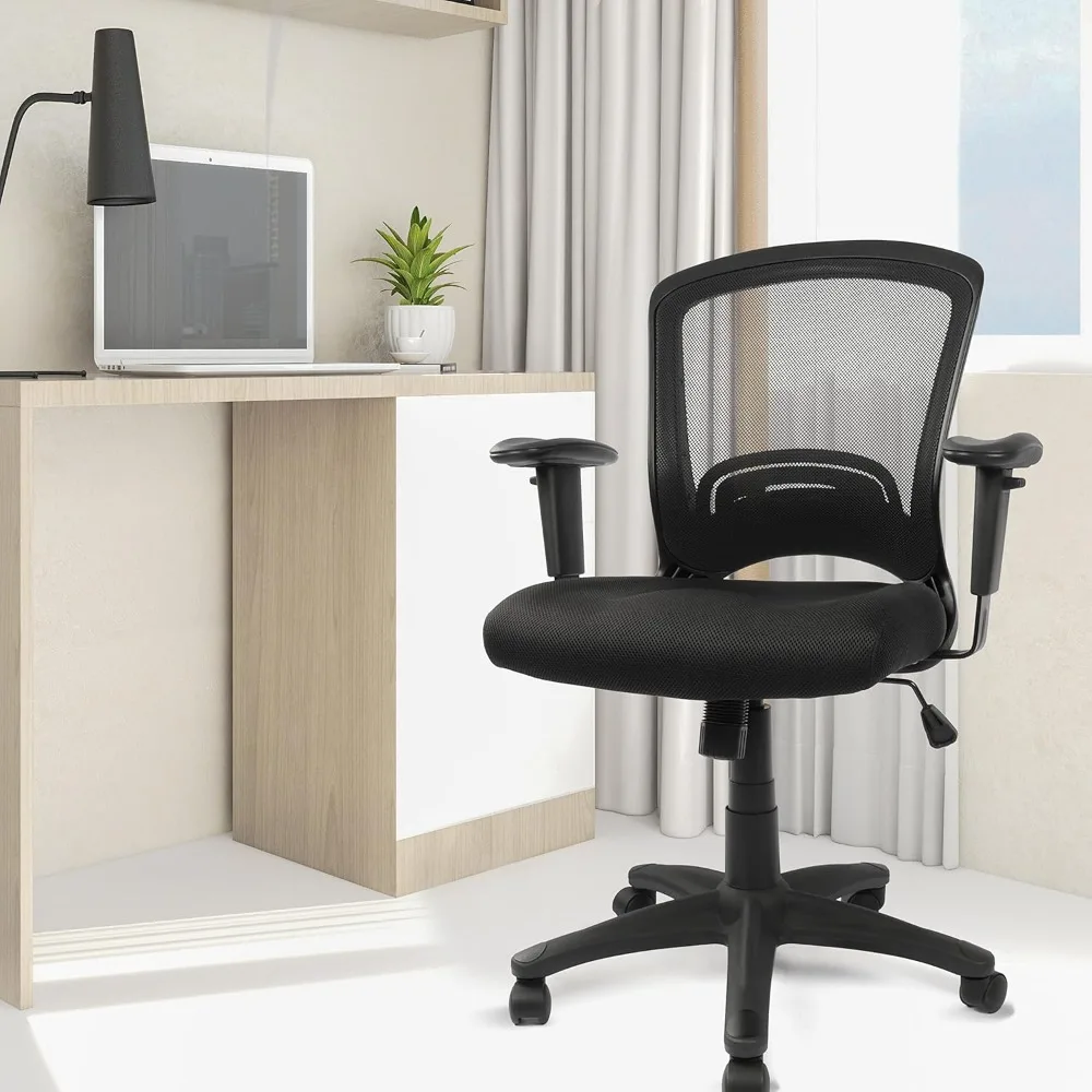 

Office Chair Computer Desk Chair Mesh Task Chair Swivel, Adjustable Arms, Lumbar Support, Adjustable Height, Rocking,