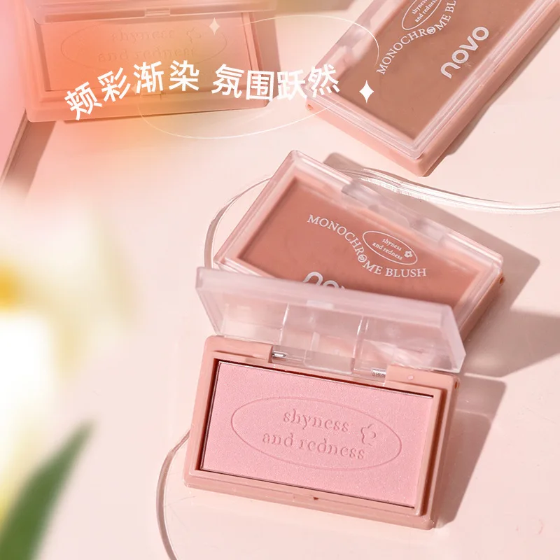 

NOVO Heart-moving Time Powder Mist Blush Natural Good Color Monochrome Blush Plate Rouge Beauty Makeup Blush Brighten and White