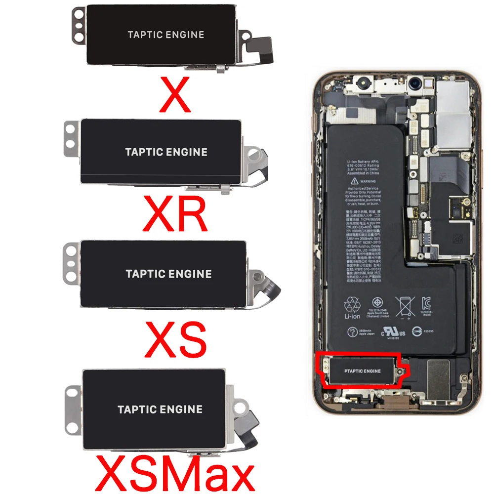 1PCS Vibrator For iPhone 7 7P 8 Plus X XR XS Max Motor Module Taptic Engine Flex Cable Replacement