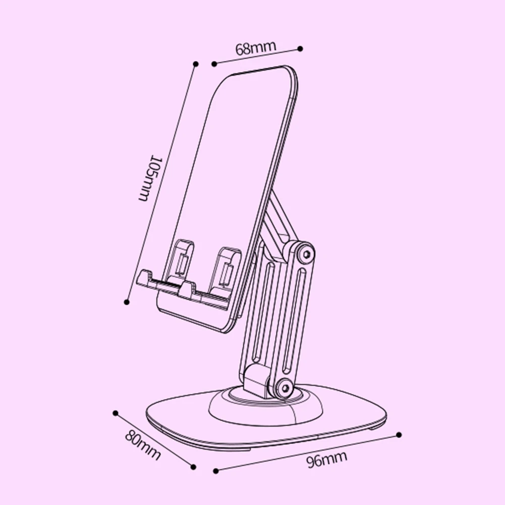Transparent Lifting Phone Holder For Desktop Non-Slip Stable Phone Bracket For Bedroom Bedside