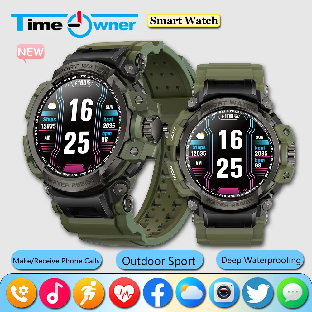 

New Smart Watch Bluetooth Phone Calls Sports Smartwatch for Men Heart rate health monitoring Outdoor Running Step Counting