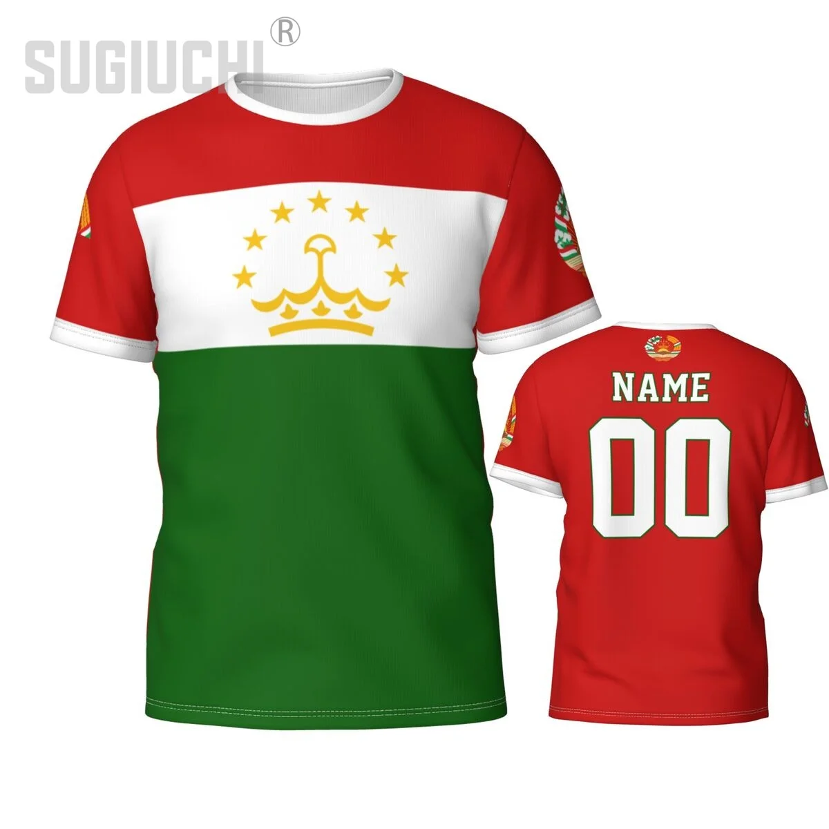 Benutzerdefinierte Name Nummer Tadschikistan Flagge Emblem 3D T-shirts Für Männer Frauen Tees team Kleidung Fußball Fußball Fans Geschenk T hemd