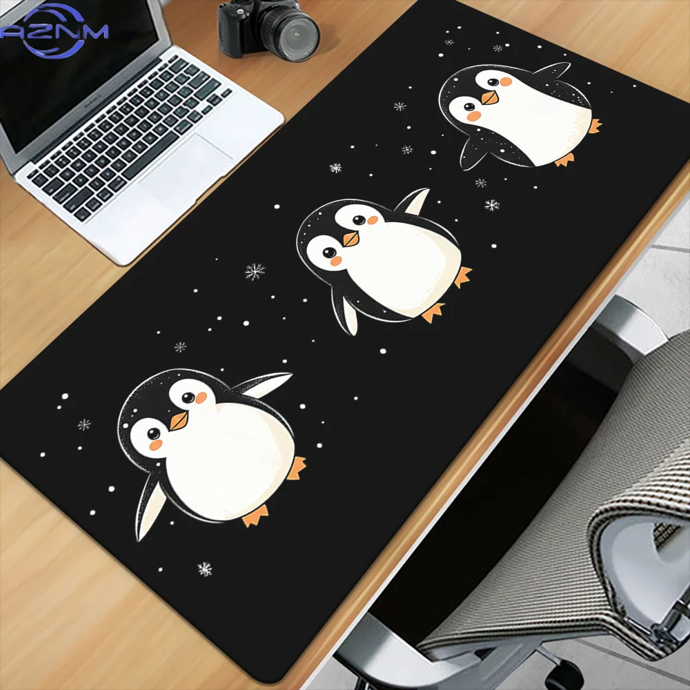 Brand Simple Penguin Mouse Pad Iron Art Gaming Mat Anti Slip Rubber Office Desk Mat For Laptop PC Keyboard Accessories