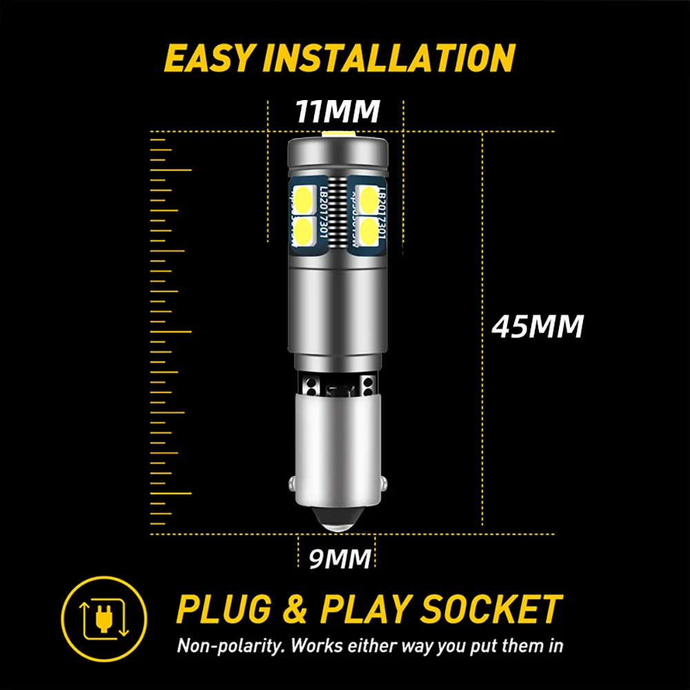 2 قطعة ل BMW 5 سلسلة E28 E34 E39 E61 G30 G31 F90 1981-2018 2019 2020 2021 2022 2023 2024 احتياطية المصباح الكهربي سيارة عكس الضوء #3