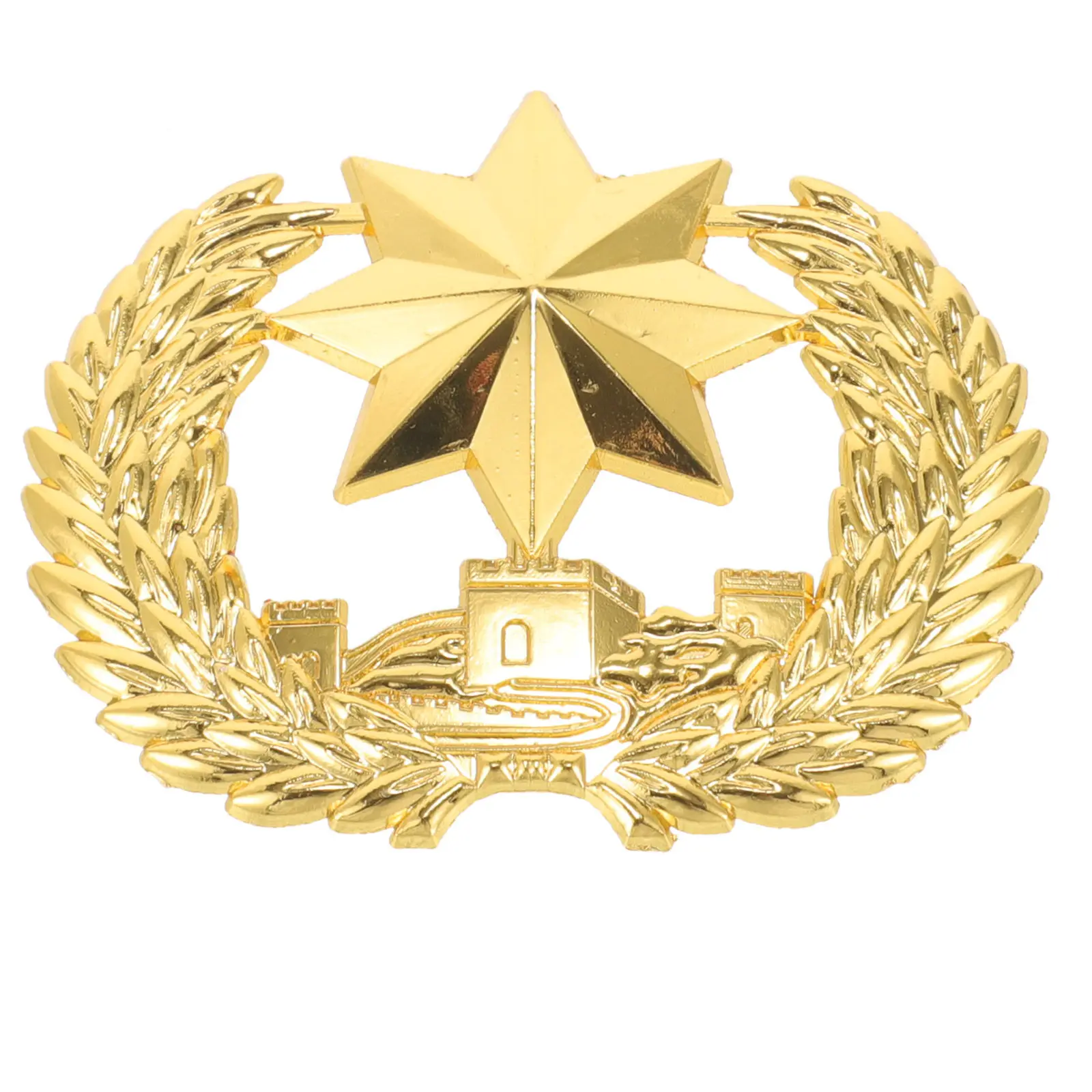 

1 Piece Golden Star Hat Badge Metal DIY Pin for Security Uniform Accessories Elegant Clothes Decoration Badge Lapel Pin