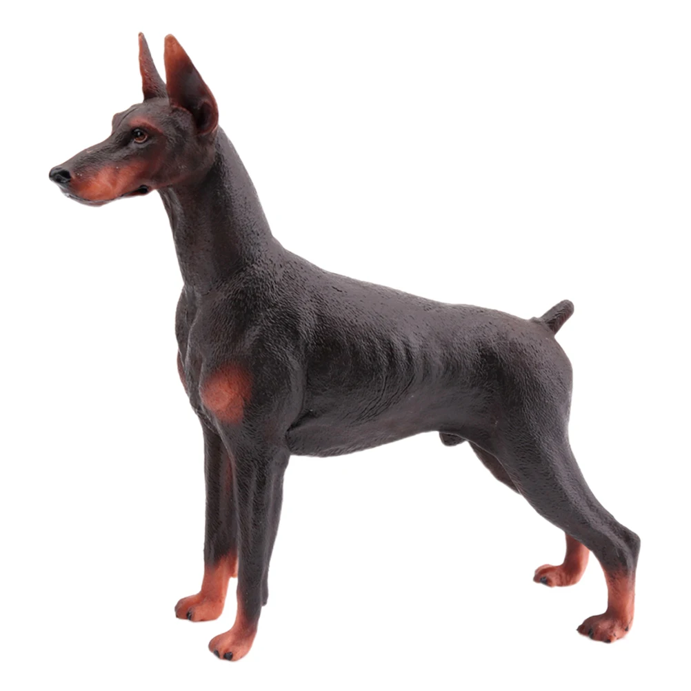 

Simulated Doberman Pinscher Figure Animal Figurine Statue Figures Toy Fake Decor Figurines