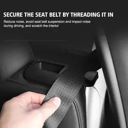 Crochet de ceinture de sécurité en fibre pour sièges de voiture, accessoire d'intérieur pour touristes, modèle Y 2021-2023, U1E7, 2 pièces