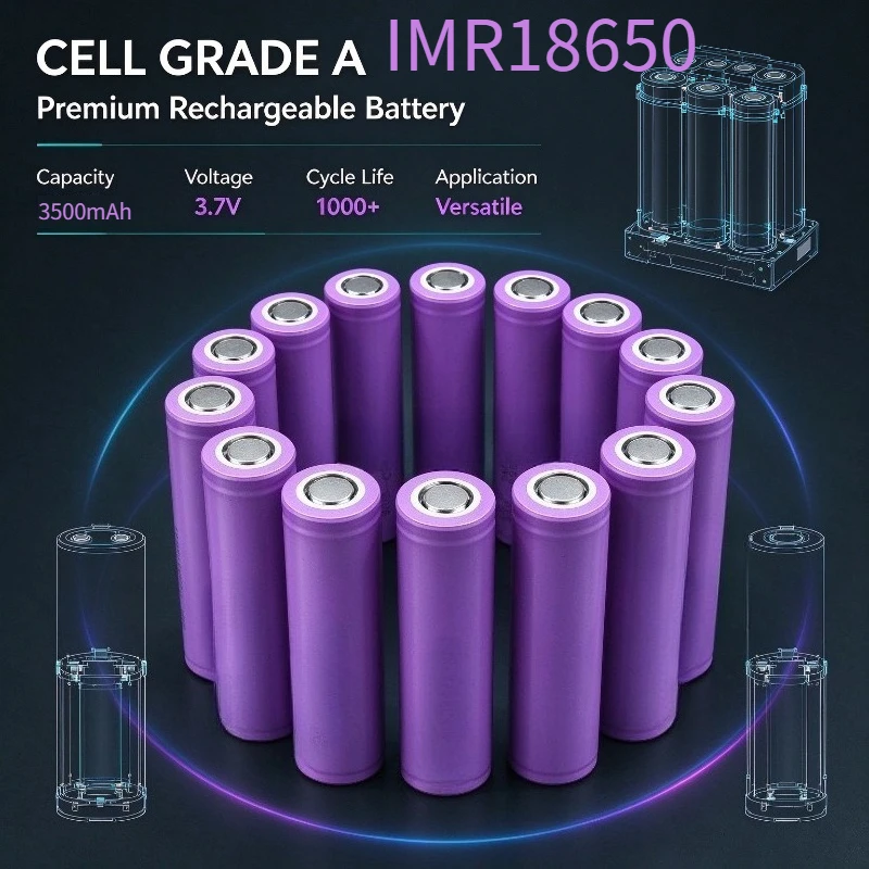 INR18650-35E 18650 3500mAh Rechargeable Battery 3.7V Lithium Battery Pointer Doorbell Flashlight Lithium Battery Send Charger