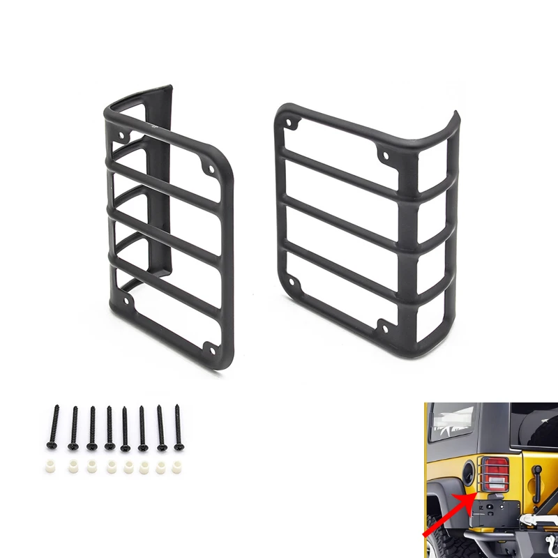 

1 пара металлических защитных накладок на задние фонари для Jeep Wrangler JK