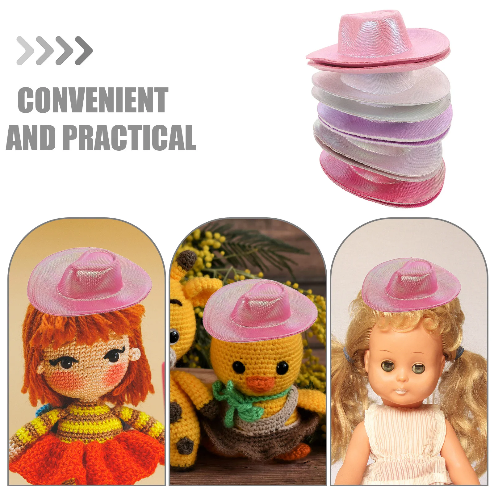 Mini chapeaux de Cowboy miniatures, 10 pièces, décorations de fête occidentale pour accessoires, petits chapeaux artisanaux, cadeaux d'anniversaire Rodeo pour réception-cadeau pour bébé