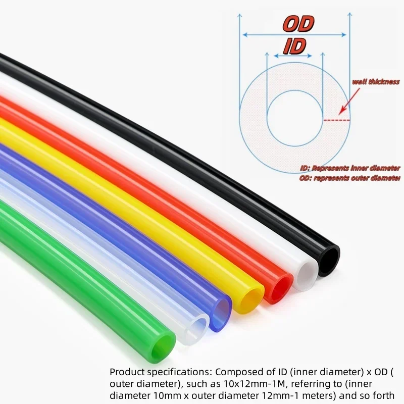 1-2 M Silicone Tube Flexible  Food Grade Soft Drink Pipe ID：4mm-12mm  Connector Colorful Pipe