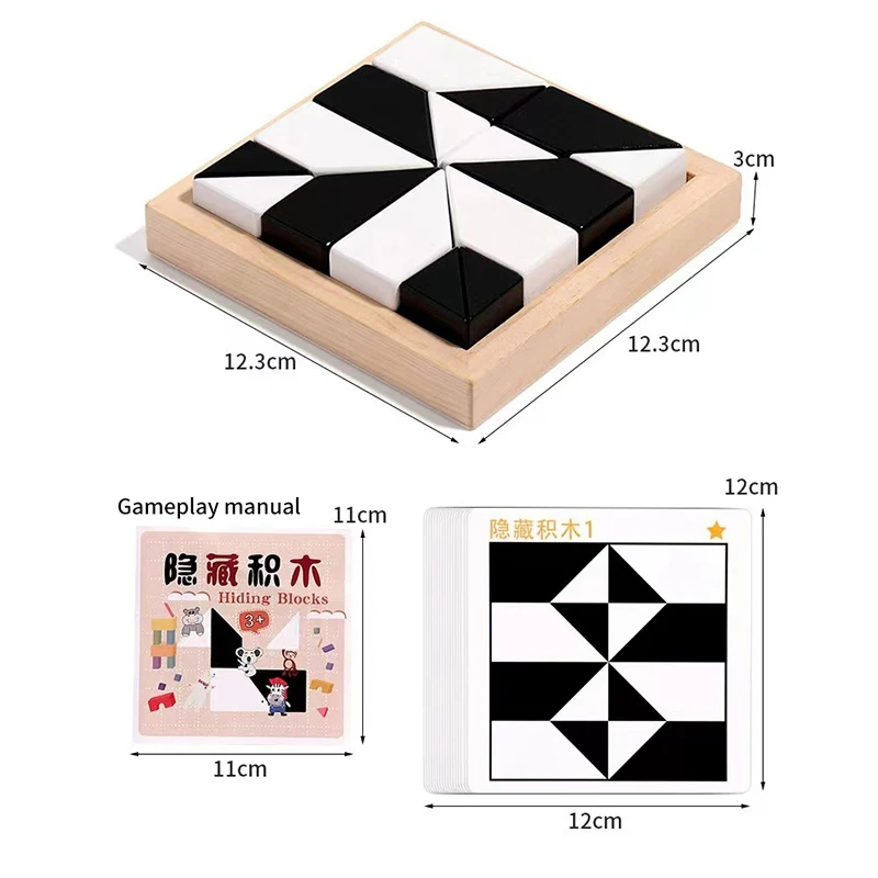 Geometrische Vorm Puzzels Bouwen Houten Puzzel Kinderen Educatief Trainingsspel Geschenken