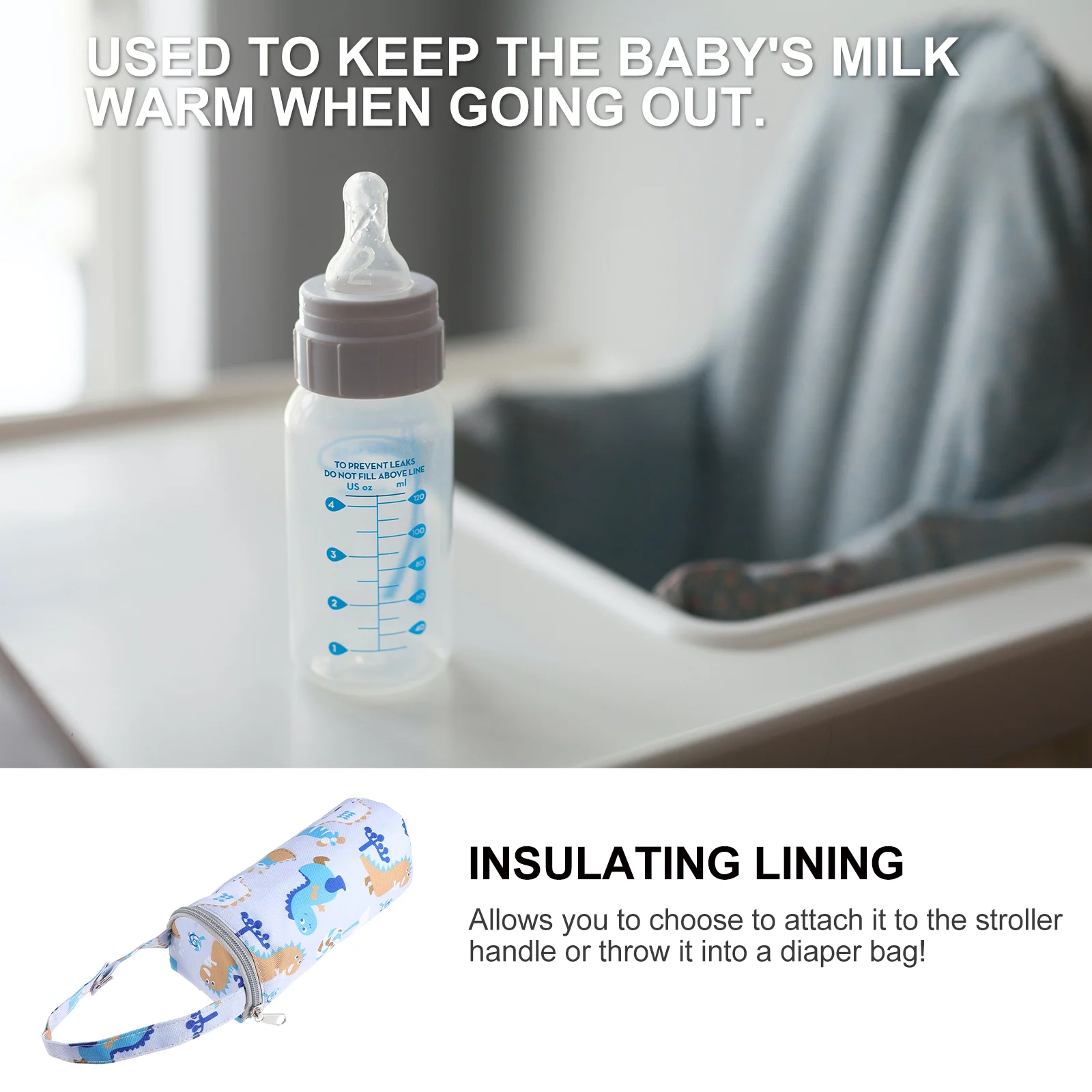 Baby Bottle Thermal Bag Insulated Breastmilk Pouch Feeding Storage Interlayer Cotton