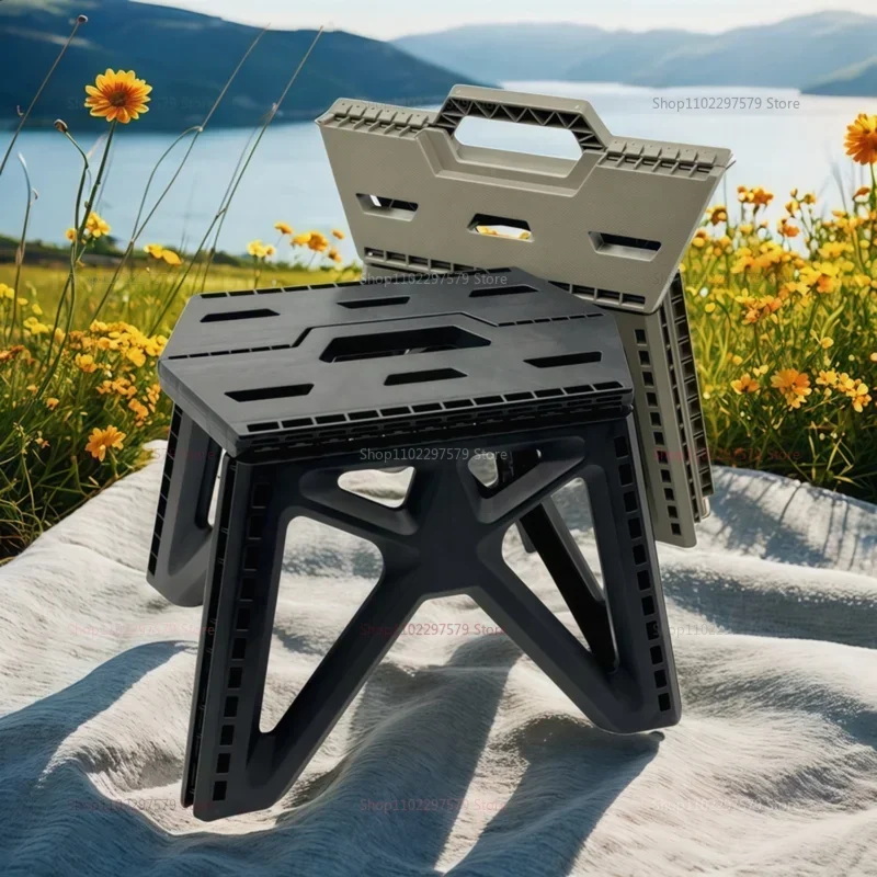 

НОВЫЙ Складной мини-табурет для кемпинга, портативный, легкий, компактный, многофункциональный, ручной.