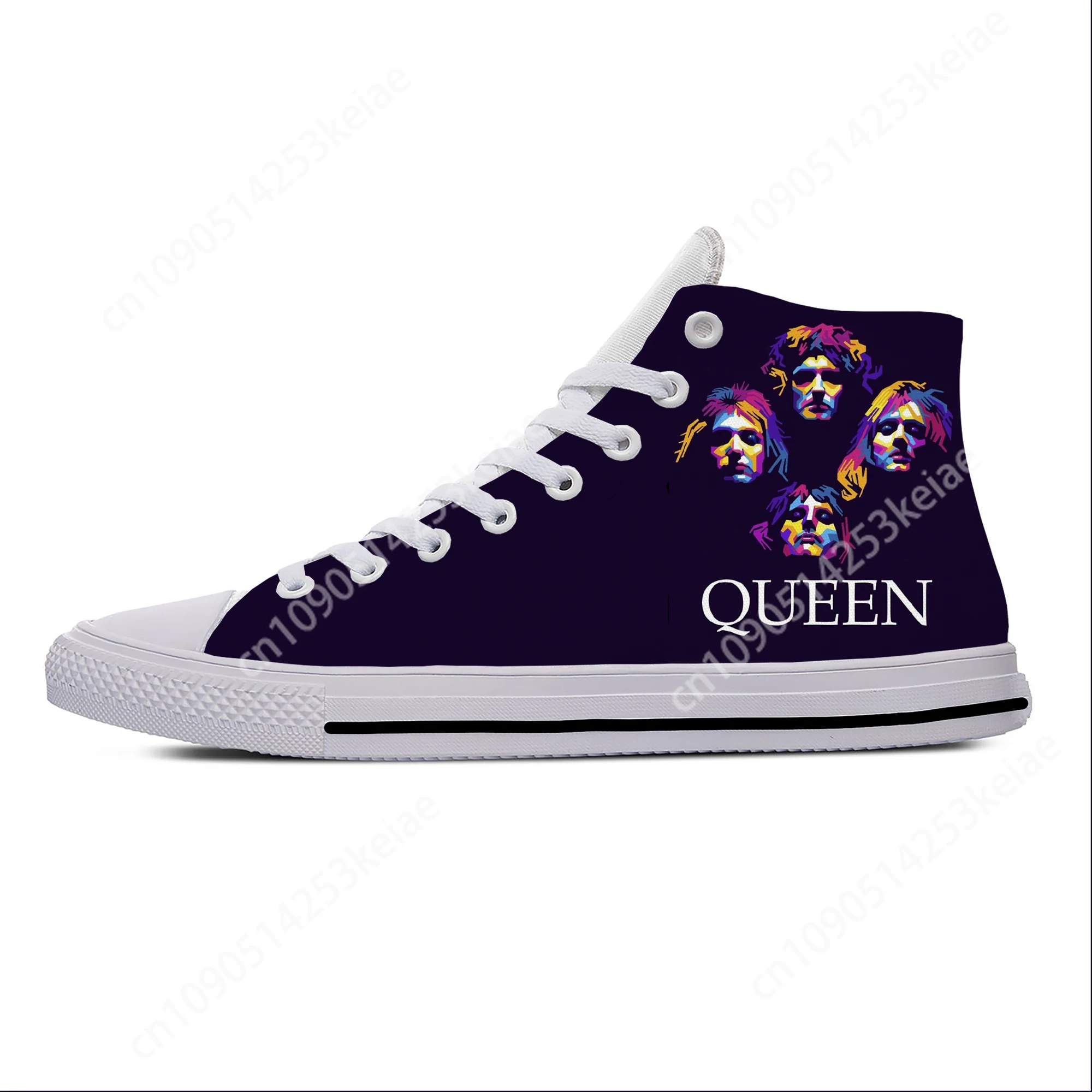 Hot Queen Rock Band Freddie Mercury Music Fashion Casual Shoes High Top Lightweight Mens Womens Sneakers Breathable Board Shoe