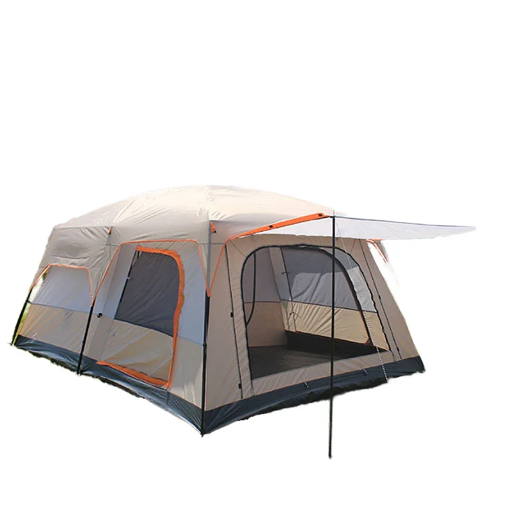 Dual-Layer Outdoor Camping Tent Four-Season Rainproof and UV Protective Durable Oxford Fabric for Overnight Adventures