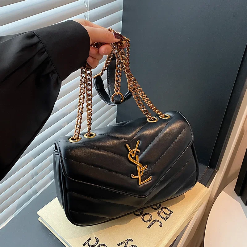 

2025 Luxury Women's Chain Bag: Embroidered Diamond, Elegant Fashion, Ideal for Parties/Office/Daily