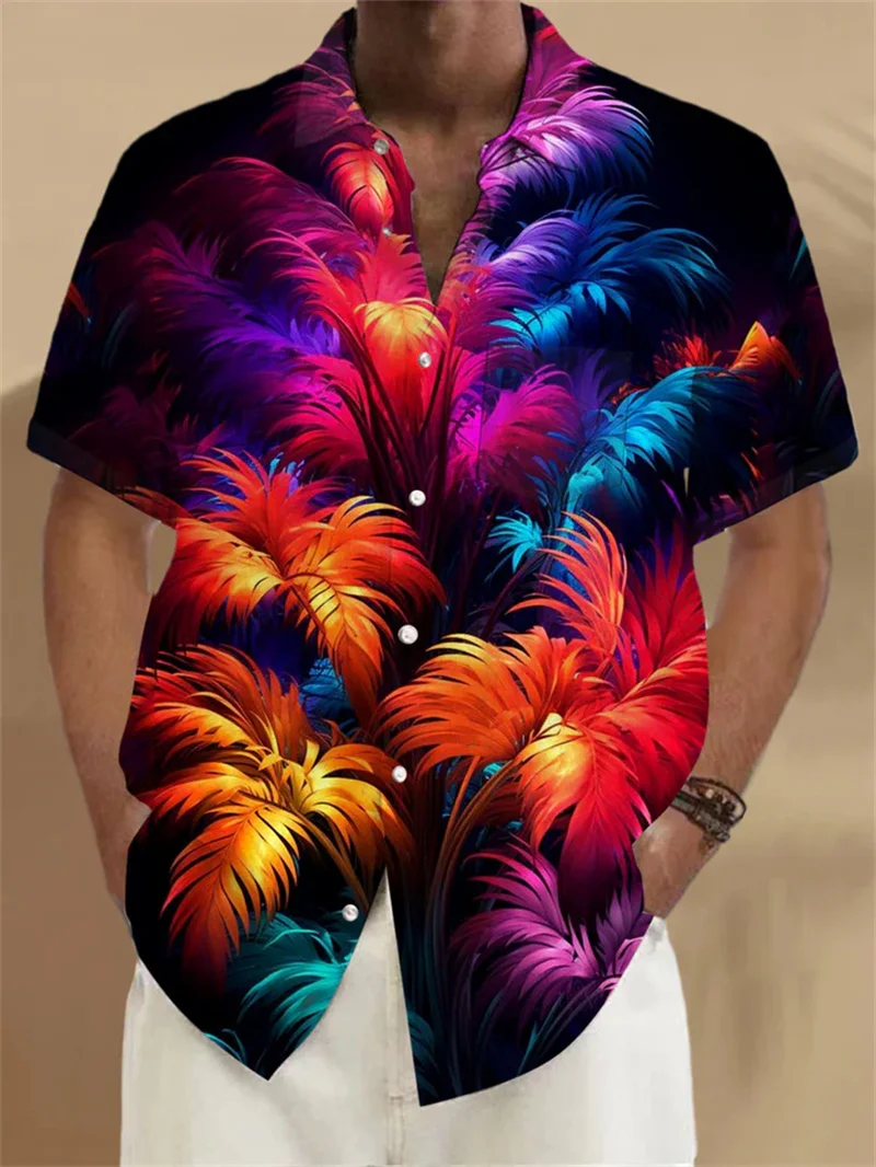 

Men's Shirt Vacation Hawaii 3D Printed Shirt Outdoor New Style Vacation Beach Summer Collar Short Sleeve Hawaii Shirt New Style