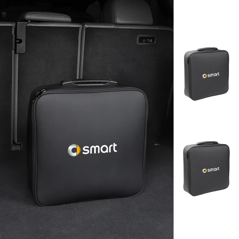 EV Car Charging Cable Storage Box Electric Vehicle Charger Cables Carry Bag For Smart Fortwo 451 450 453 EQ Forfour Coupe